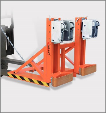 叉車專用重型雙鷹嘴油桶夾具