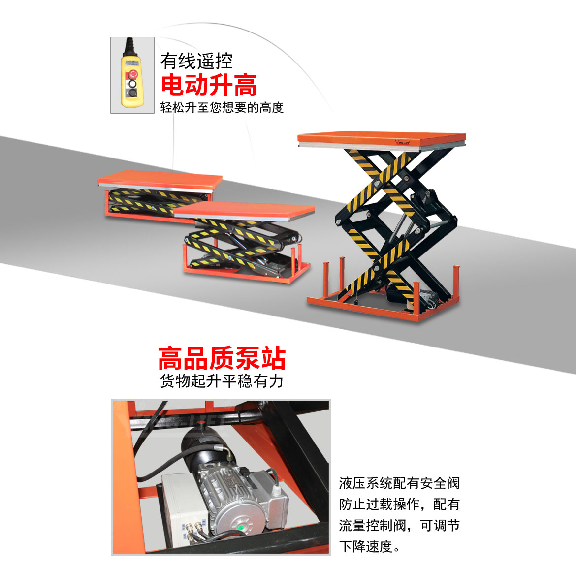 雙剪固定液壓升降平臺
