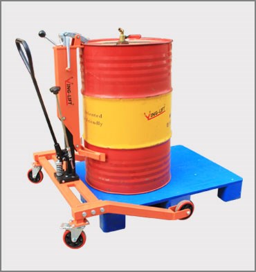 低支腿輕型液壓油桶搬運(yùn)車