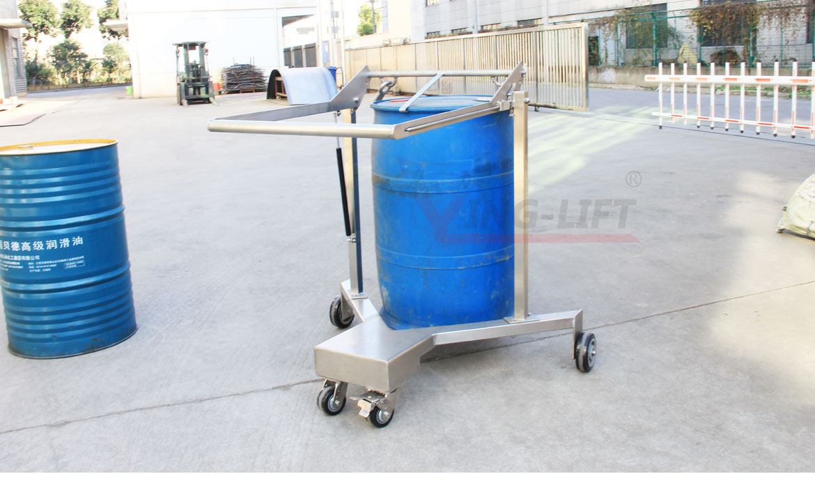 不銹鋼機械式油桶搬運車