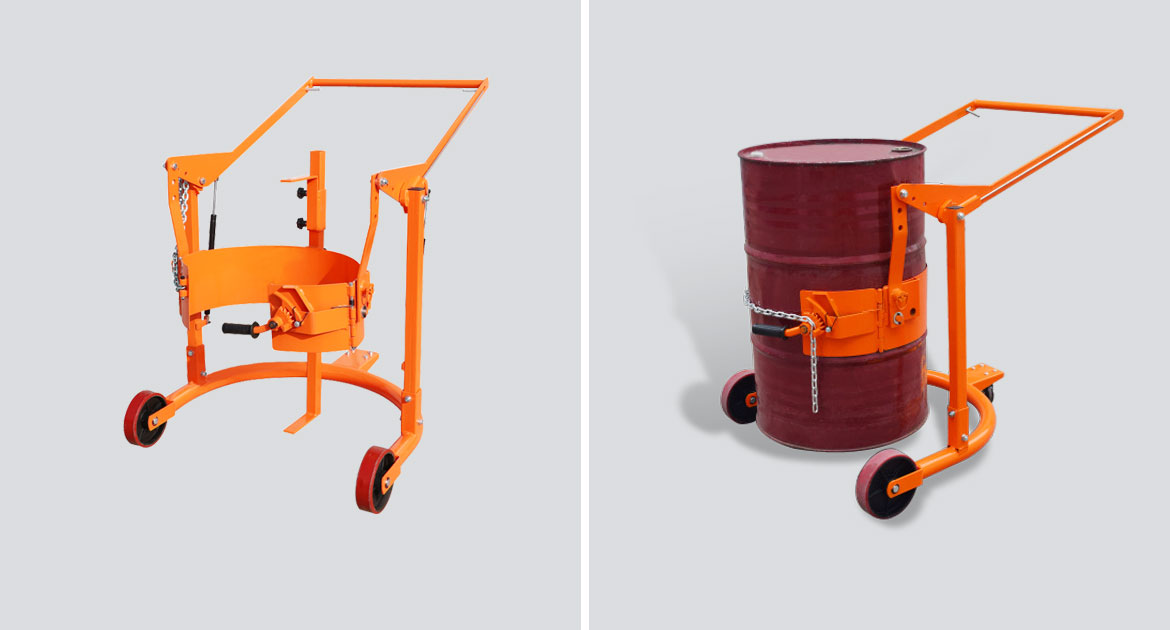 機(jī)械式油桶翻轉(zhuǎn)車