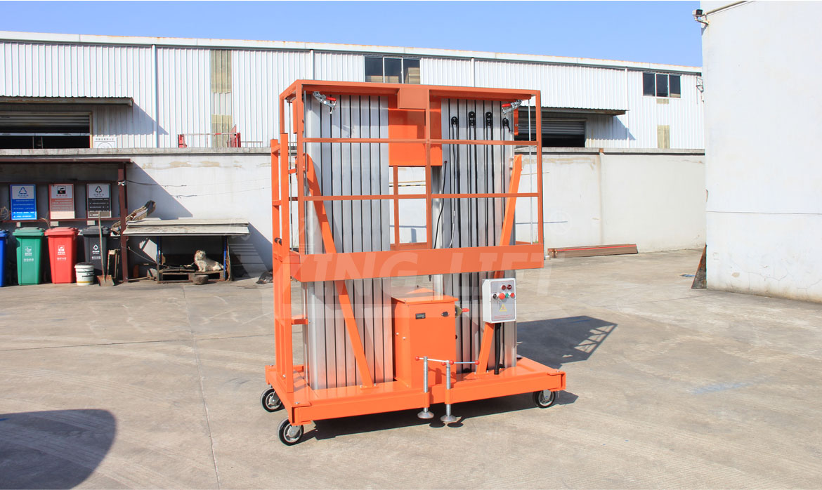 移動式雙桅柱鋁合金升降工作臺