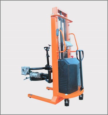 半電動油桶翻轉(zhuǎn)車帶電子稱重